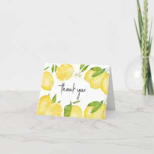 Tarjeta de agradecimiento Lemon Baby Shower