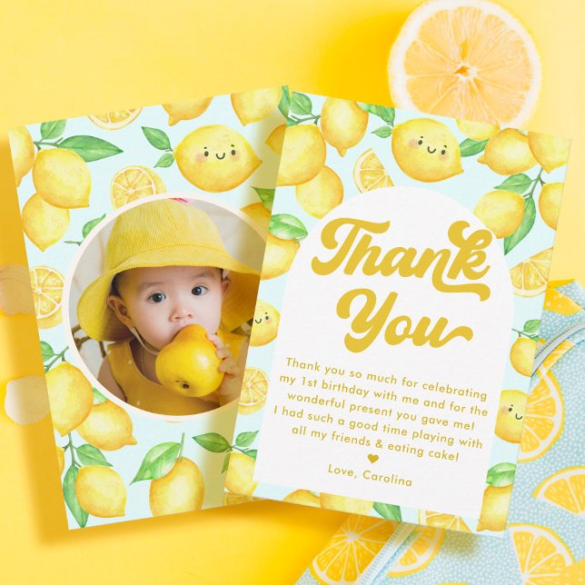 Tarjeta De Agradecimiento Lemon Birthday (Subido por el creador)