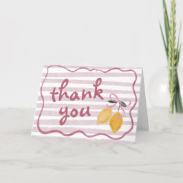 Tarjeta De Agradecimiento Lemon Chica Baby Shower Gracias