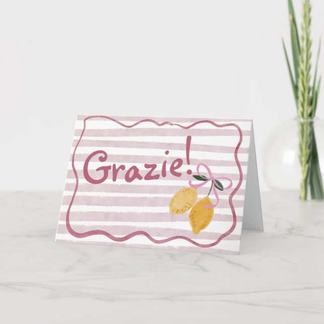 Tarjeta De Agradecimiento Lemon Chica Baby Shower Gracias (Anverso)