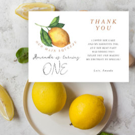 Tarjeta De Agradecimiento Lemon citrus cumpleaños fiesta gracias