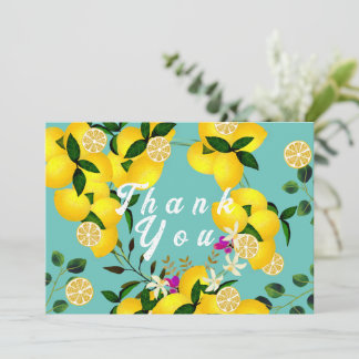 Tarjeta De Agradecimiento Lemon Days Aqua