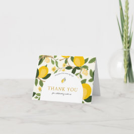 Tarjeta De Agradecimiento Lemon encontró su ducha de novia principal