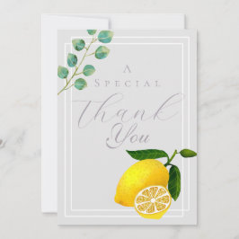 Tarjeta De Agradecimiento Lemon Gray Gracias