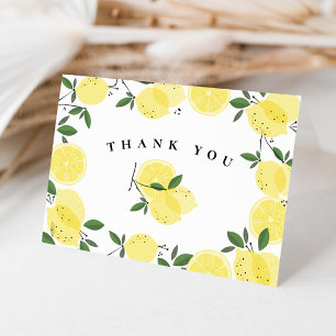 Tarjeta De Agradecimiento Lemon Main Squeeze Folded Thank You Card