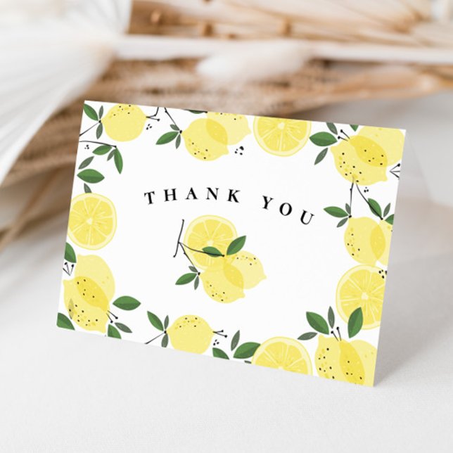 Tarjeta De Agradecimiento Lemon Main Squeeze Folded Thank You Card (Subido por el creador)