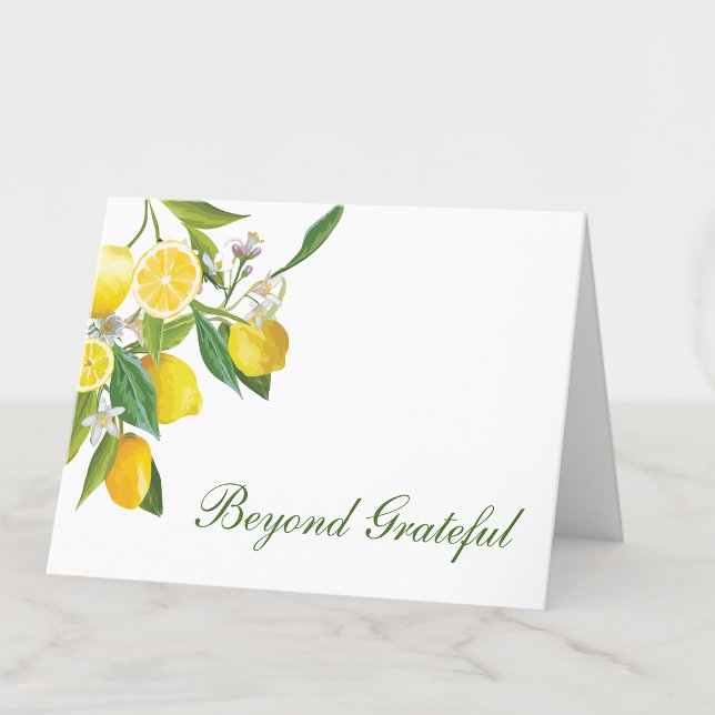 Tarjeta De Agradecimiento Lemon Main Squeeze Gracias Cartas (Subido por el creador)