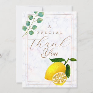 Tarjeta De Agradecimiento Lemon Marble Gracias