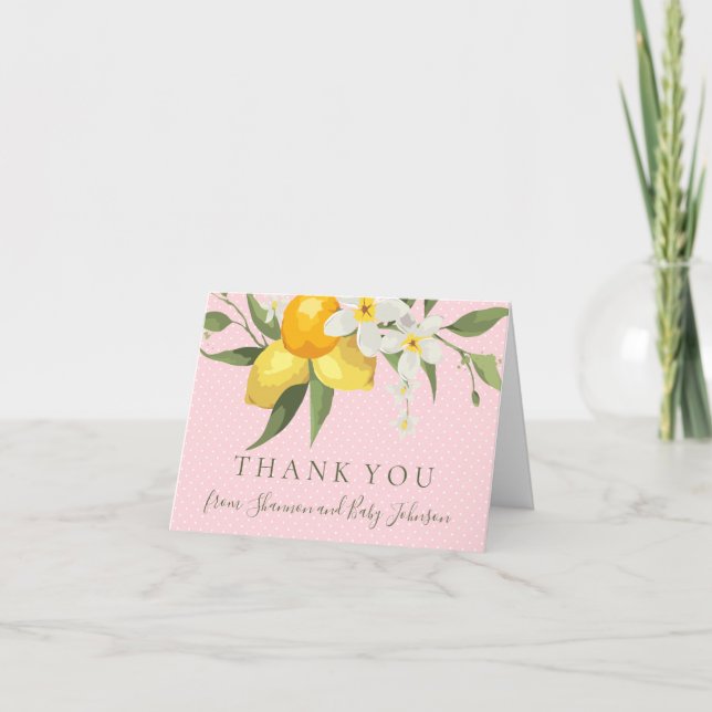 Tarjeta De Agradecimiento Lemon Thank You Card (Anverso)