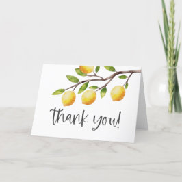 Tarjeta De Agradecimiento Lemon Theme Bridal Shower