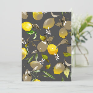 Tarjeta De Agradecimiento Lemones acuarelas 35
