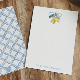 Tarjeta De Agradecimiento Lemones de arco azul azul personalizados