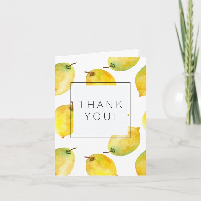 Tarjeta De Agradecimiento Lemons Gracias (Anverso)
