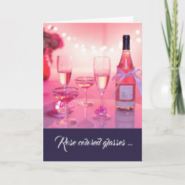 Tarjeta De Agradecimiento Lentes de color Rosa Gracias Tarjeta, Personalizab