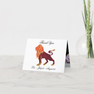 Tarjeta De Agradecimiento Leo Impresionist Painting Style & Gold