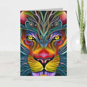 Tarjeta De Agradecimiento León artsy mágico de fantasía