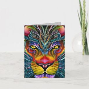 Tarjeta De Agradecimiento León artsy mágico de fantasía