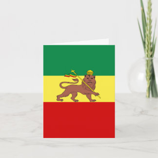 Tarjeta De Agradecimiento León de rasta reggae de Judá