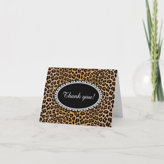 Tarjeta De Agradecimiento Leopardo (Anverso)