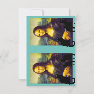 Tarjeta De Agradecimiento Les Chat Noir y Mama Lisa,