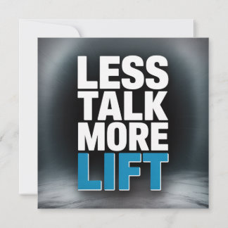 Tarjeta De Agradecimiento Less Talk, More Lift