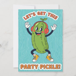 Tarjeta De Agradecimiento Let’s Get This Party Pickle funny veggie lover