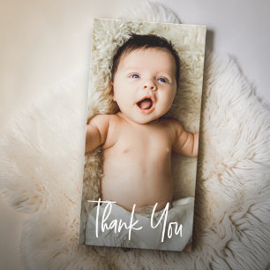 Tarjeta De Agradecimiento Letra a mano personalizada Marcador de página Baby