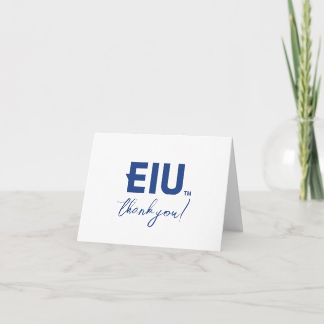 Tarjeta De Agradecimiento Letra de bloque EIU (Anverso)