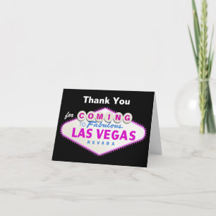 Tarjeta De Agradecimiento Letrero de Las Vegas boda de destino Gracias