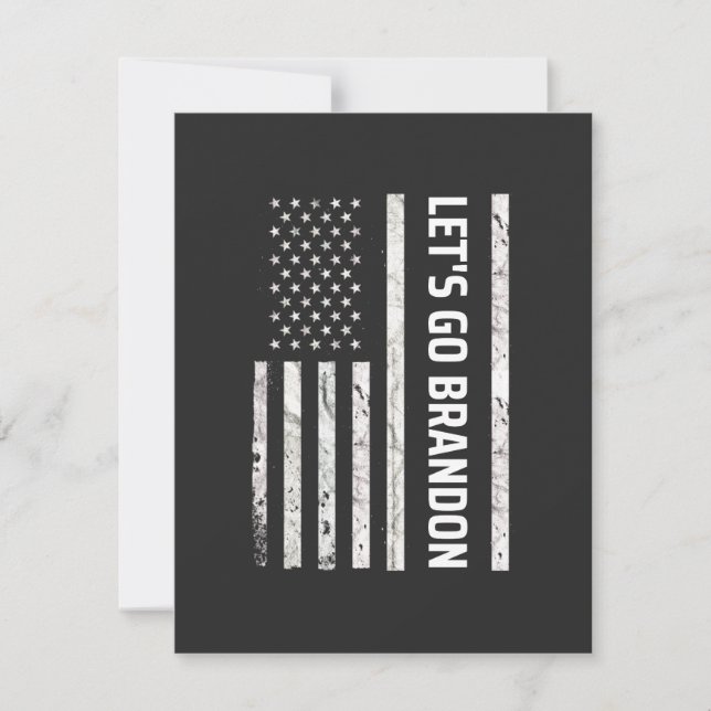 Tarjeta De Agradecimiento Let's Go Brandon (Anverso)