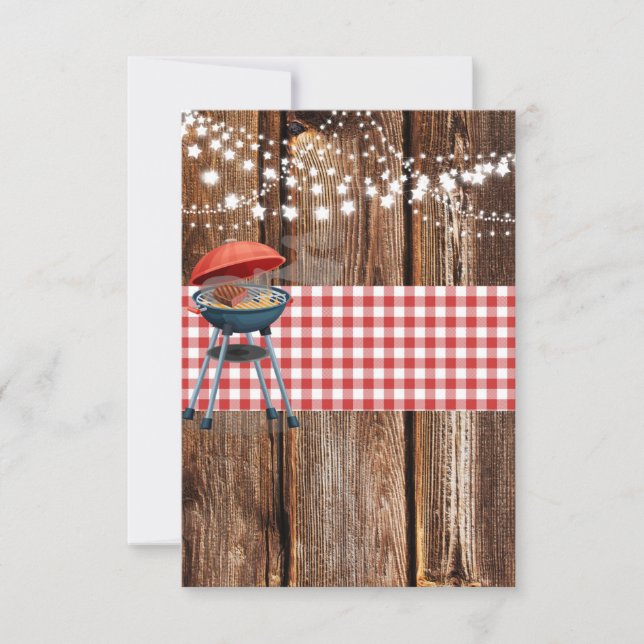 Tarjeta De Agradecimiento Lets Grill and Chill Engagement Gracias Cartas (Anverso)