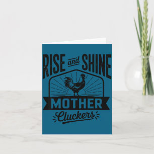 Tarjeta De Agradecimiento Levántate y brilla Madre Cluckers Amante de las ga