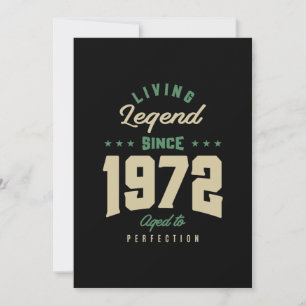 Tarjeta De Agradecimiento Leyendas desde regalo de cumpleaños de 1972