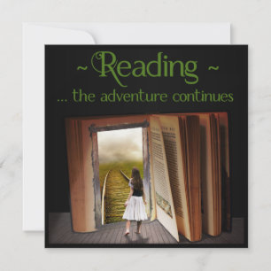 Tarjeta De Agradecimiento Leyendo, la aventura continúa