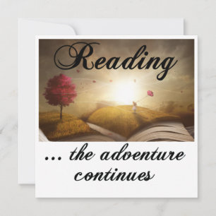 Tarjeta De Agradecimiento Leyendo, la aventura continúa