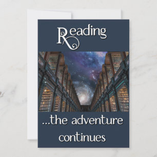 Tarjeta De Agradecimiento Leyendo, la aventura continúa