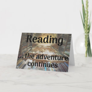 Tarjeta De Agradecimiento Leyendo, la aventura continúa