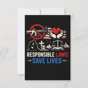 Tarjeta De Agradecimiento Leyes Responsables Salvan Vidas