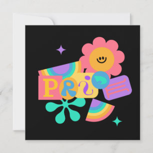 Tarjeta De Agradecimiento LGBT+orgullo. Amor arcoiris. Amor a los girasoles.