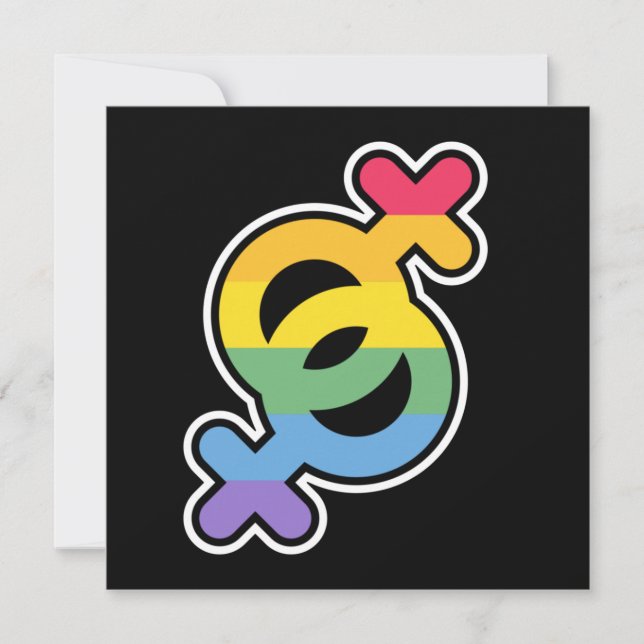 Tarjeta De Agradecimiento LGTB+Orgullo. Arcoíris. (Anverso)