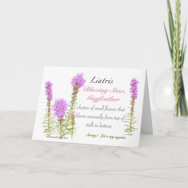 Tarjeta De Agradecimiento Liatris Blank Card (Anverso)