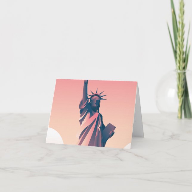 Tarjeta De Agradecimiento Libertad de estatua (Anverso)
