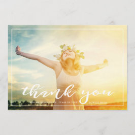 Tarjeta De Agradecimiento Libre y centrado | Graduación Gracias | Luz