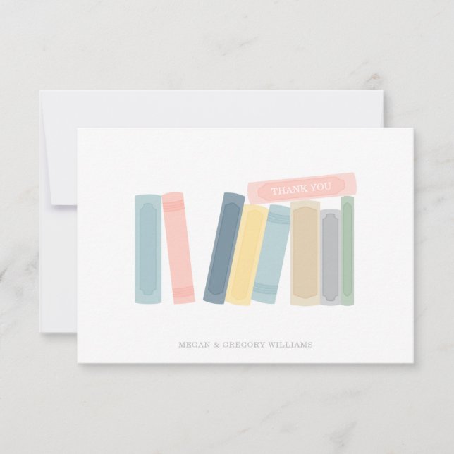 Tarjeta De Agradecimiento Libro Baby Shower Gracias (Anverso)