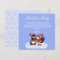 Libro de Baby Shower Penguin Winter Snow Birthday