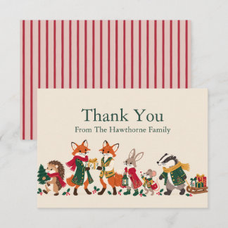 Tarjeta De Agradecimiento Libro de Cuentos Personalizado Navidad Bosque