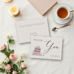 Tarjeta De Agradecimiento Libro de nuevo capítulo Amante del libro Ecru Desa