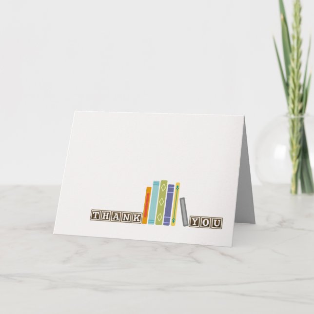 Tarjeta De Agradecimiento Libro-Temático unisex le agradece cardar (el (Anverso)