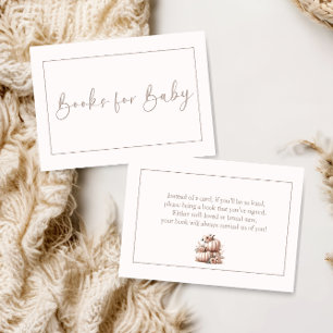 Tarjeta De Agradecimiento Libros de calabaza para bebé de Rubor rosa otoño