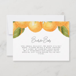 Tarjeta De Agradecimiento Libros de Naranjas acuarelas para bebés